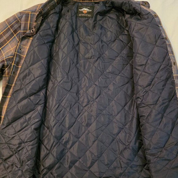 Harley Davidson Plaid Flannel Shirt Jacket. Size XL - Picture 6 of 10